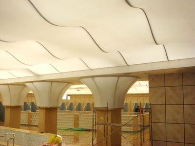 佛山軟膜天花 三水廣告噴繪膜與南海A級(jí)防火膜吊頂安裝產(chǎn)品圖集